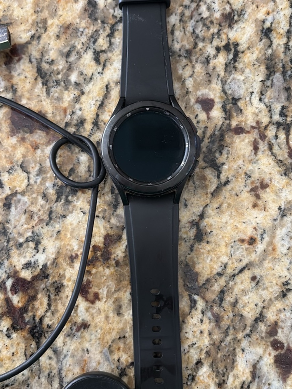 Samsung Black Smartwatch with Silicone Sport Band
